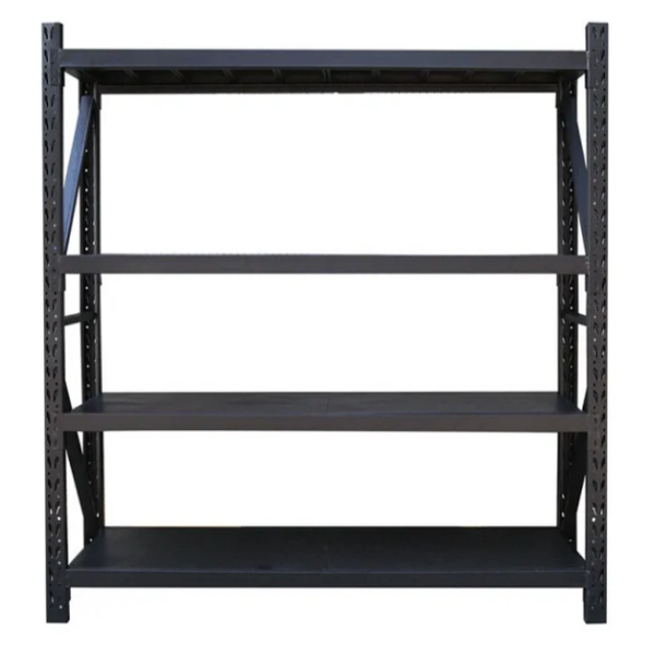 2.4m x 2.4m x 0.6m 1200KG (W x H x D) Commerce Shelving – Available in Mettle Black