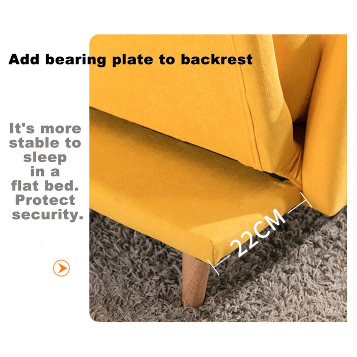 Fabric Lounge Sofa and Ottoman - Yellow/Grey/Blue