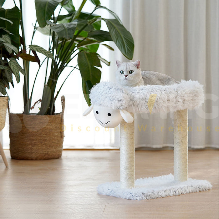 Sheep Shape Elvated Cat Tree & Bed