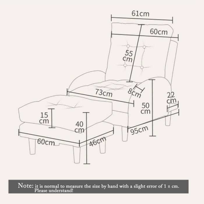Fabric Lounge Sofa and Ottoman - Yellow/Grey/Blue