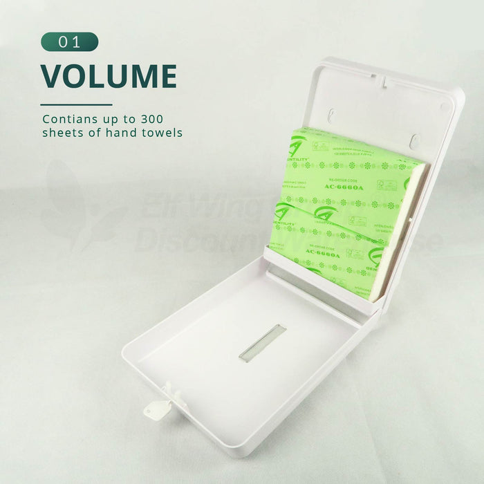 AC-004P Compact Hand Towel Dispenser Small, Wall Mounted