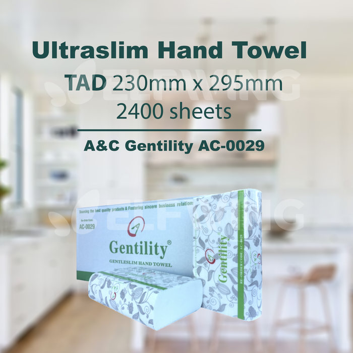 A&C AC-0029 Ultraslim Hand Towel TAD 230mm x 295mm 2400 sheets