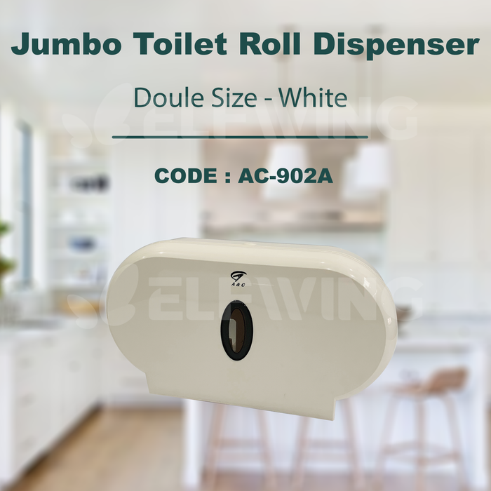 AC-902A AC-902B Jumbo Toilet Roll Double Dispenser White / Black, Wall Mounted