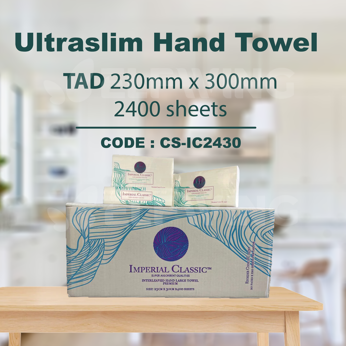 C&S CS-IC2430 Ultraslim Hand Towel TAD 230mm x 300mm 2400 Sheets