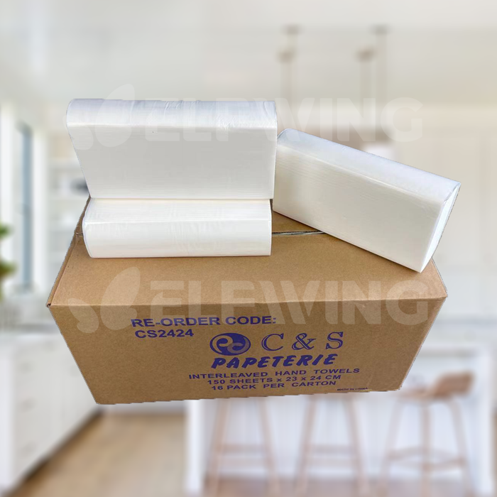 C&S CS-2424 Ultraslim Hand Towel 1ply 230mm x 240mm 2400 Sheets