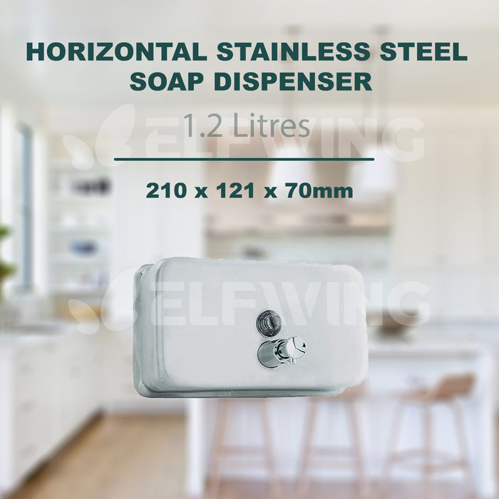 Elka Horizontal Stainless Steel Soap Dispenser