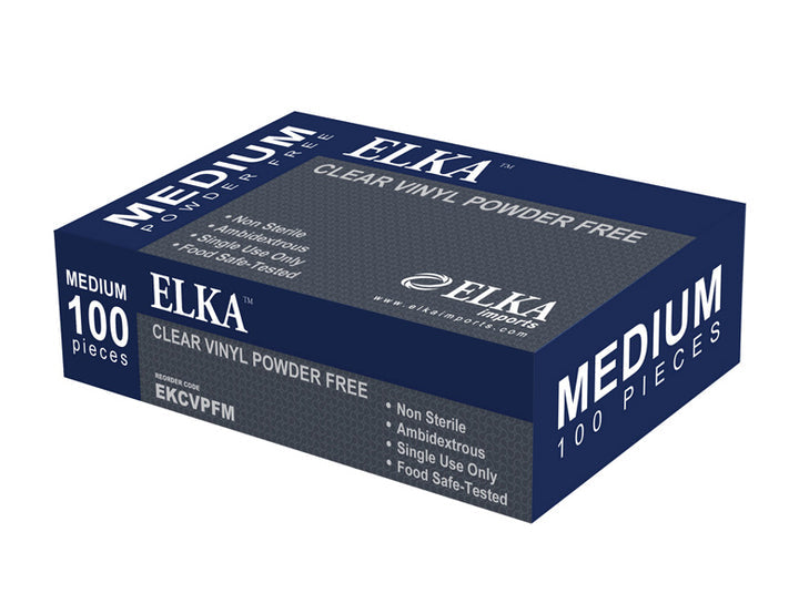 Elka Clear Vinyl Powder Free Gloves Pack of 1000