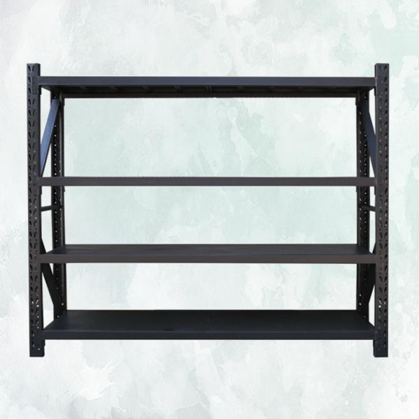2.4m x 1.5m x 0.6m 1200KG (W x H x D) Commerce Shelving – Available in Mettle Black