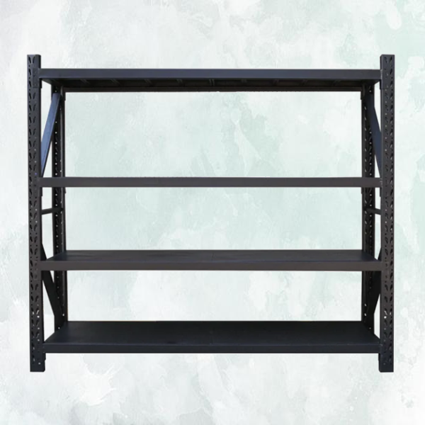 2.4m x 1.8m x 0.6m 1200KG (W x H x D) Commerce Shelving – Available in Mettle Black