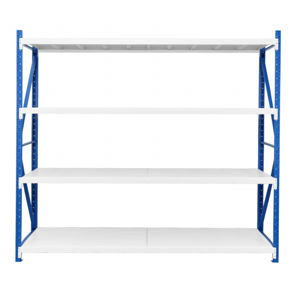 2.0m x 1.8m x 0.6m 1200KG (W x H x D) Commerce Shelving – Available in Mettle Black, Grey, Blue & Grey, Blue & Orange, Black & Orange