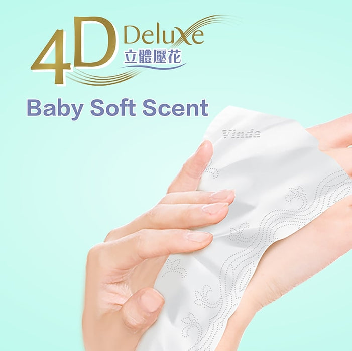 Vinda 4D Deluxe 80sheets 4ply Box Facial Tissue VC2423 (Baby Soft) (40 packs)