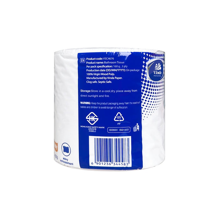 Vinda AFH Soft & Strong 160g 3ply Bathroom Tissue VSC4676 (60 rolls)