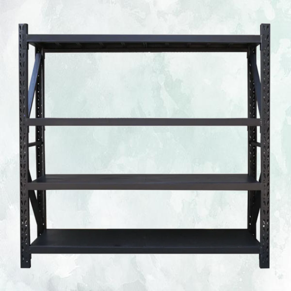 2.4m x 2.0m x 0.6m 1200KG (W x H x D) Commerce Shelving – Available in Mettle Black