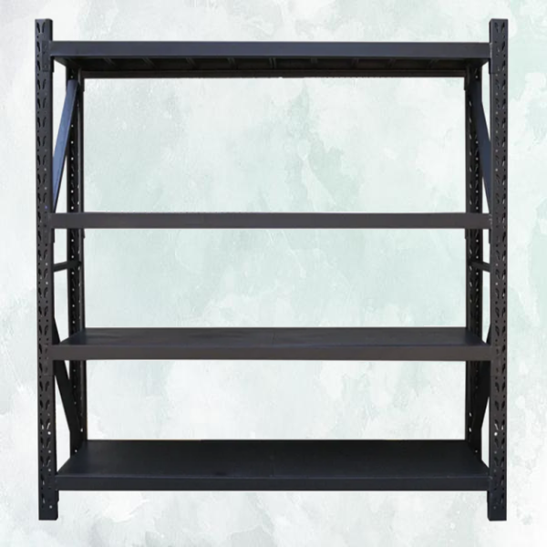 2.4m x 2.4m x 0.6m 1200KG (W x H x D) Commerce Shelving – Available in Mettle Black