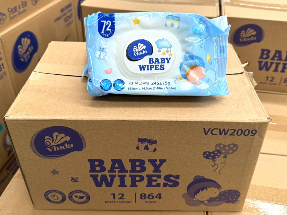 Vinda 72sheets Baby Wet Wipes VCW2009 (For Mouth & Hand) (12pack)