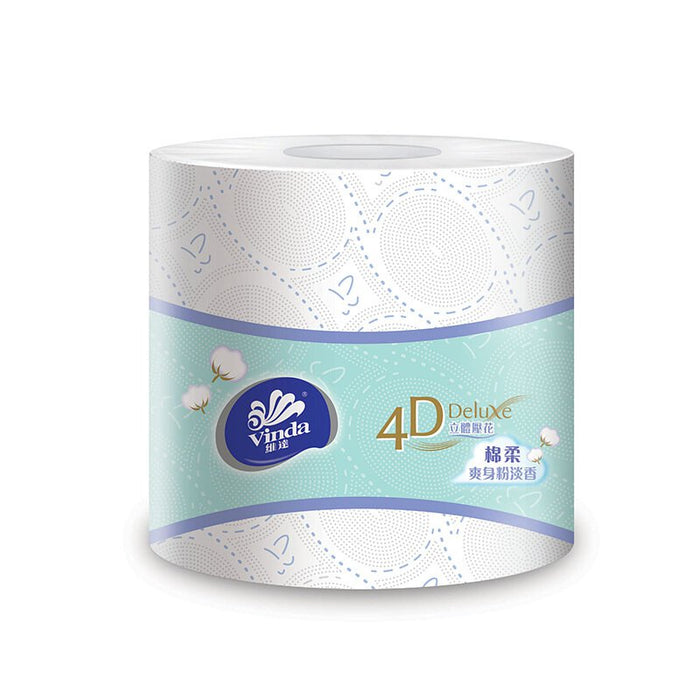 Vinda 4D Deluxe 150g 4ply Bathroom Tissue VC4612 (Baby Soft) (60 rolls)