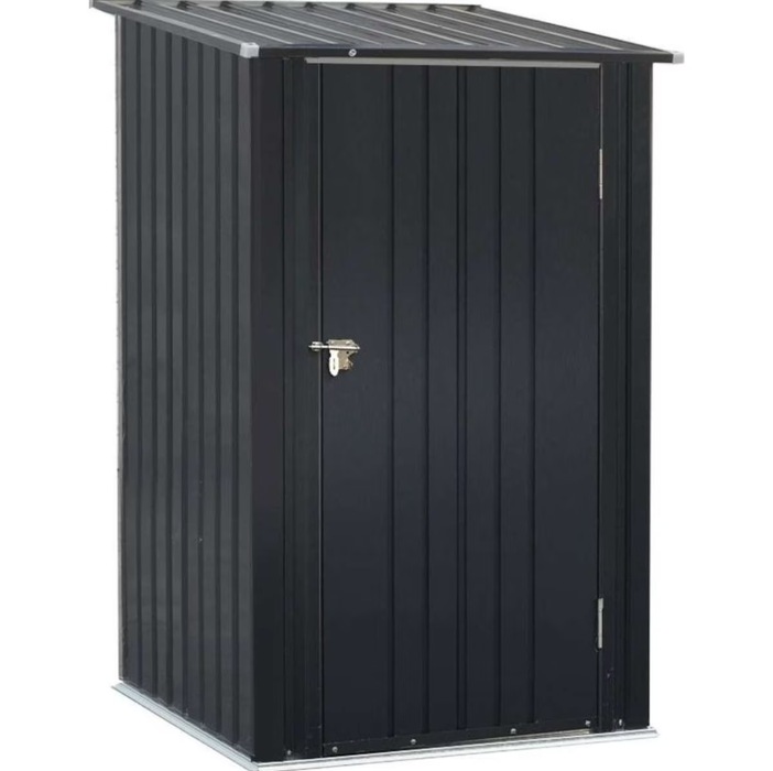 93cmW x 140/160cmH x 98cmD Monument Skillion Roof Single Door Garden Shed with Bolt – Model 0303