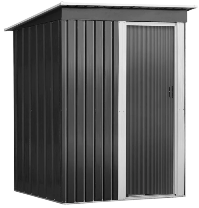 153W x 181H x 77D Monument Skillion Roof Space Saver Garden Shed with Sliding Door – Model 0305