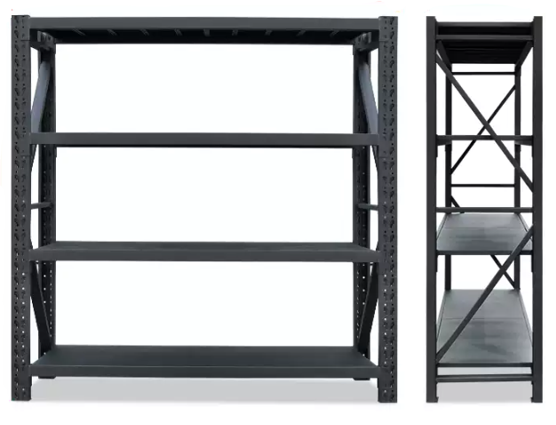 2.0m x 2.0m x 0.6m 800KG (W x H x D) Heavy Duty Shelving – Available in Mettle Black, Grey, Blue & Grey, Blue & Orange, Black & Orange