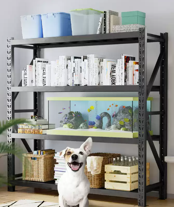 2.0m x 2.0m x 0.6m 800KG (W x H x D) Heavy Duty Shelving – Available in Mettle Black, Grey, Blue & Grey, Blue & Orange, Black & Orange