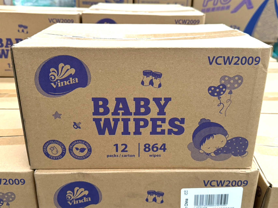 Vinda 72sheets Baby Wet Wipes VCW2009 (For Mouth & Hand) (12pack)