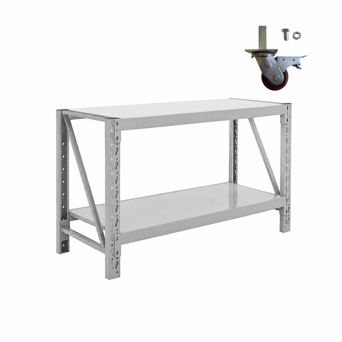 Heavy Duty WorkBench 400KG Grey With Wheels