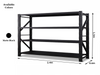 Heavy Duty Garage Shelving 1200KG Dimensions 2.4m x 1.5m x 0.6m