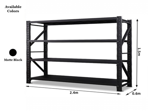 Heavy Duty Garage Shelving 1200KG Dimensions 2.4m x 1.5m x 0.6m