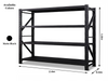 Heavy Duty Garage Shelving 1200KG Dimensions 2.4m x 1.8m x 0.6m