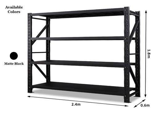 Heavy Duty Garage Shelving 1200KG Dimensions 2.4m x 1.8m x 0.6m