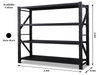Heavy Duty Garage Shelving 1200KG Dimensions 2.4m x 2.0m x 0.6m