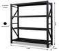 Heavy Duty Garage Shelving 1200KG Dimensions 2.4m x 2.4m x 0.6m