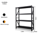 Heavy Duty Garage Shelving 800KG Dimensions 1.2m x 1.5m x 0.6m