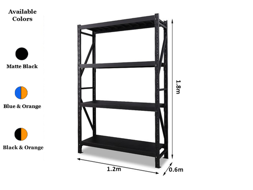 Heavy Duty Garage Shelving 800KG Dimensions 1.2m x 1.8m x 0.6m