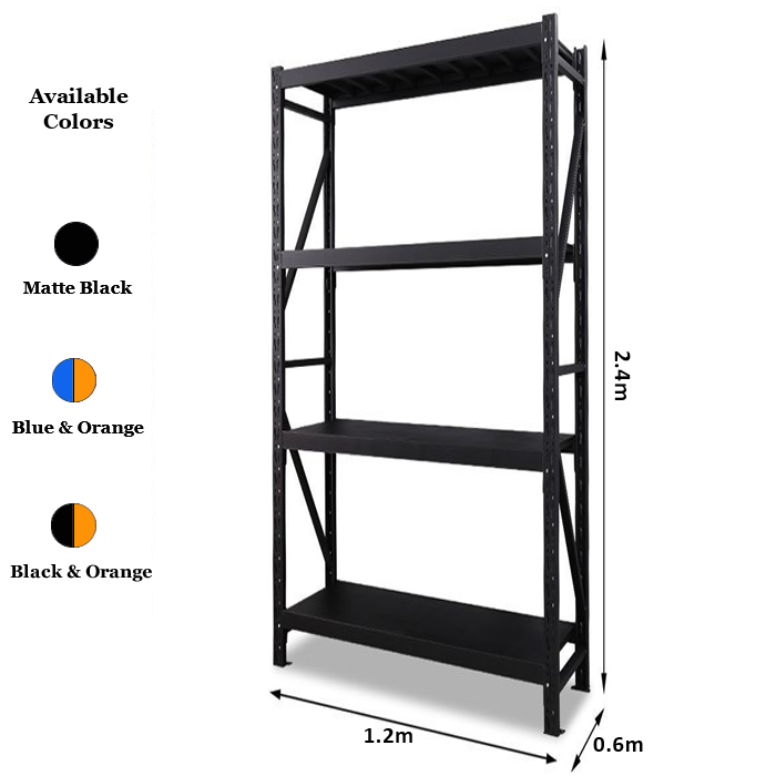 Heavy Duty Garage Shelving 800KG Dimensions 1.2m x 2.4m x 0.6m