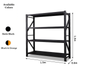 Heavy Duty Garage Shelving 800KG Dimensions 1.5m x 1.5m x 0.6m