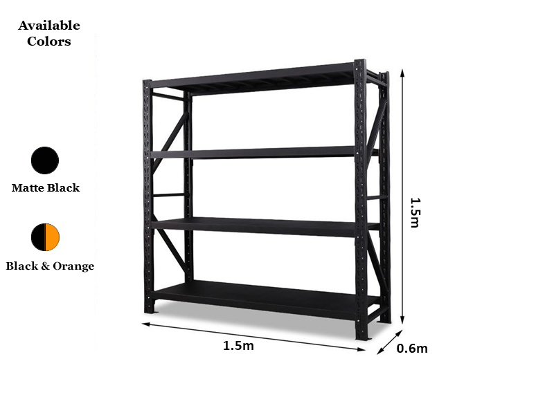 Heavy Duty Garage Shelving 800KG Dimensions 1.5m x 1.5m x 0.6m