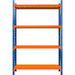 Heavy Duty Garage Shelving 800KG 1.5x2.4 Blue and Orange
