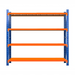 Heavy Duty Garage Shelving 800KG 2.0x1.8 Blue and Orange