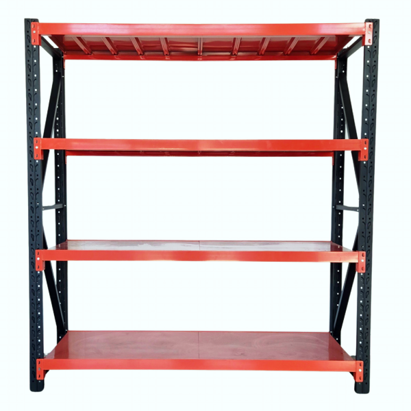 Heavy Duty Garage Shelving 800KG 2.0x2.0 Black and Orange