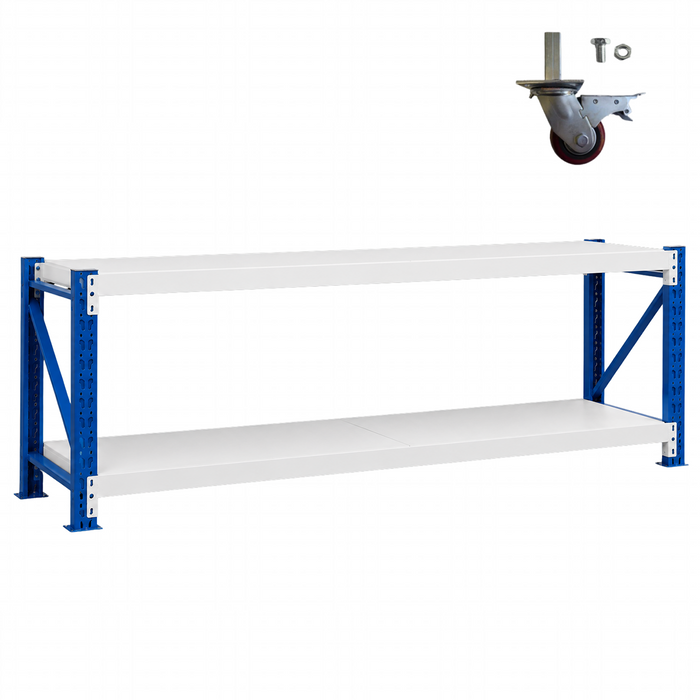 Heavy Duty WorkBench 400KG Blue And Grey With Wheels