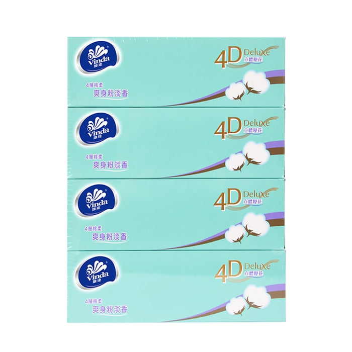 Vinda 4D Deluxe 80sheets 4ply Box Facial Tissue VC2423 (Baby Soft) (40 packs)