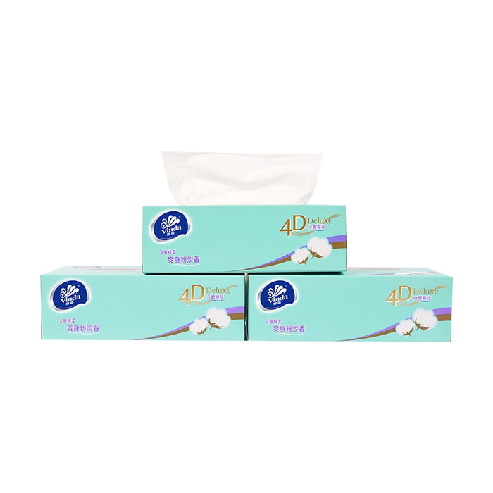 Vinda 4D Deluxe 80sheets 4ply Box Facial Tissue VC2423 (Baby Soft) (40 packs)