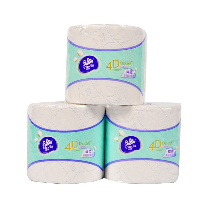 Vinda 4D Deluxe 150g 4ply Bathroom Tissue VC4612 (Baby Soft) (60 rolls)