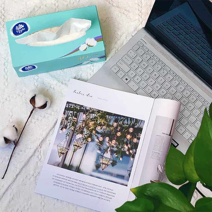 Vinda 4D Deluxe 80sheets 4ply Box Facial Tissue VC2423 (Baby Soft) (40 packs)