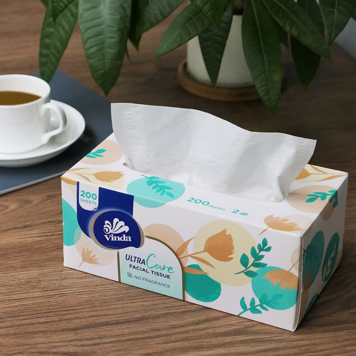 Vinda Ultra Care 200sheets 2ply Box Facial Tissue VC2369 (36pack)