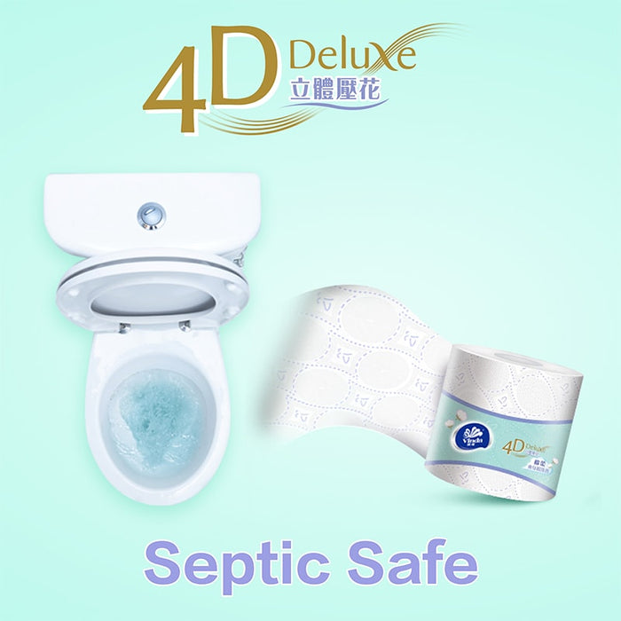 Vinda 4D Deluxe 150g 4ply Bathroom Tissue VC4612 (Baby Soft) (60 rolls)