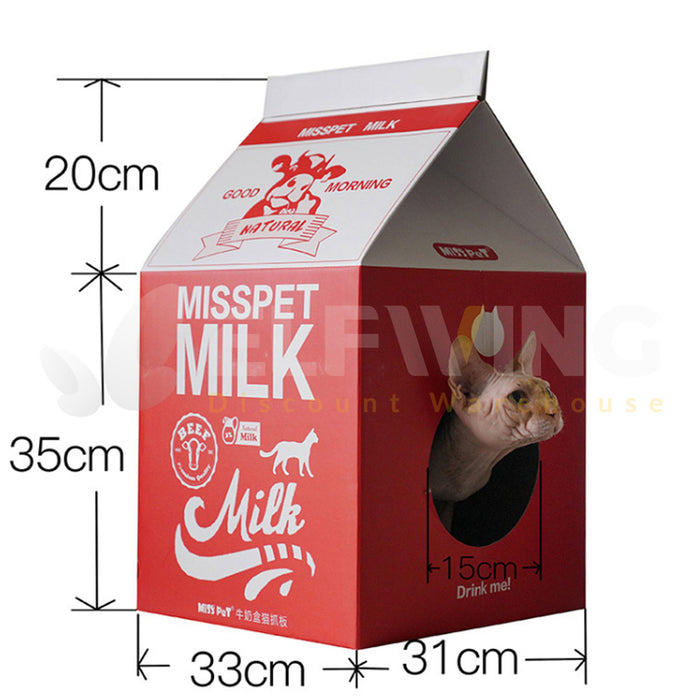 Milk Carton Cat Scratcher Post