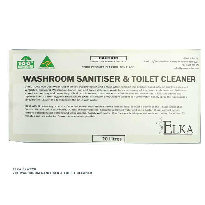 Elka  EKWT5/20, Washroom Sanitiser & Toilet Cleaner, 5/20L