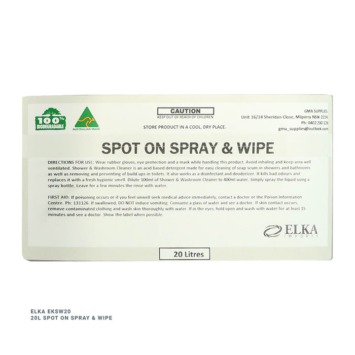 Elka Spot on Spray & Wipe, 5/20L